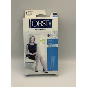 JOBST UltraSheer Thigh High Compression Stockings 15-20 mmHg S Black Band
